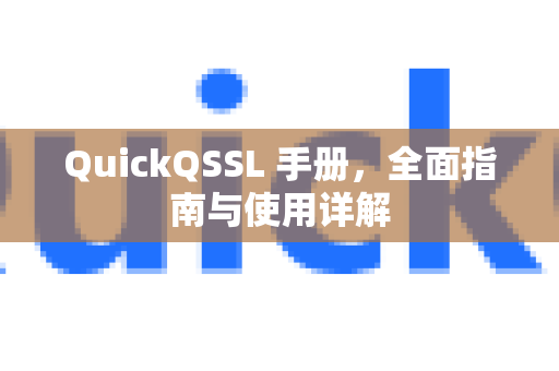 QuickQSSL 手册，全面指南与使用详解