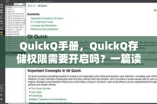 QuickQ手册，QuickQ存储权限需要开启吗？一篇读懂所有关键细节