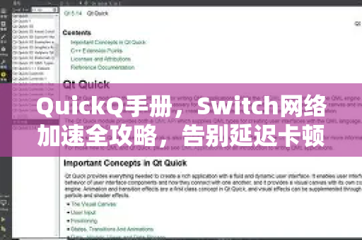 QuickQ手册，Switch网络加速全攻略，告别延迟卡顿