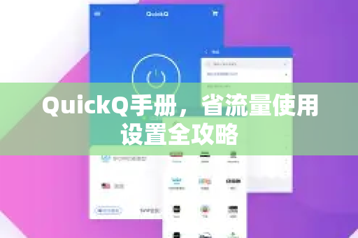 QuickQ手册，省流量使用设置全攻略