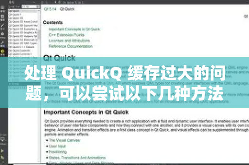 处理 QuickQ 缓存过大的问题，可以尝试以下几种方法
