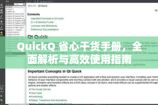 QuickQ 省心干货手册，全面解析与高效使用指南-第1张图片-QuickQ客户端官网 - 享免费VPN高速体验